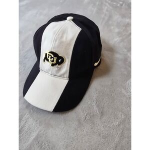 Vintage Nike Colorado Buffaloes Hat Cap Black White Strapback 90s